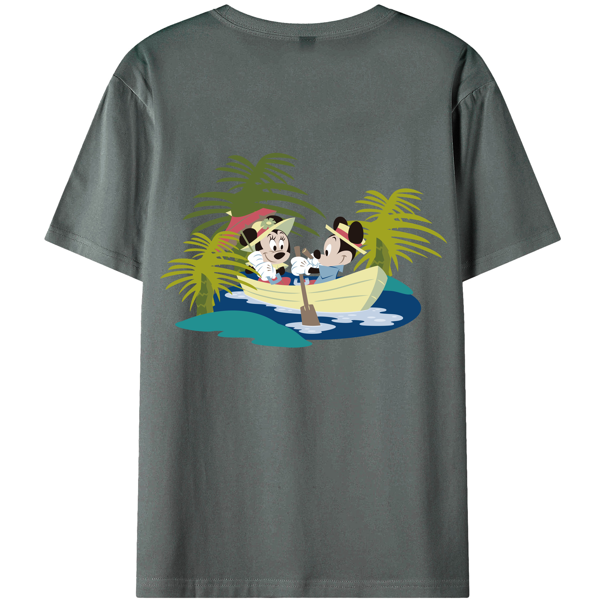 （画像用） ミッキーマウス Mickey Mouse 綿100％半袖Tシャツ（背面プリント）